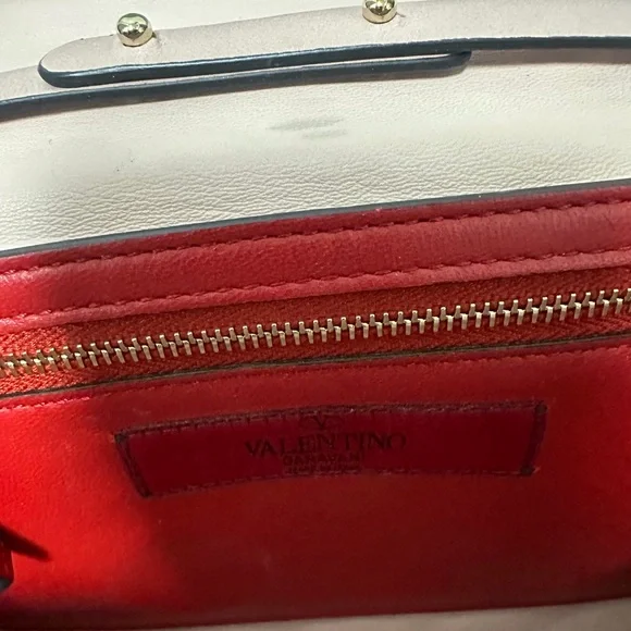 Valentino Neutral Rockstud Spike Shoulder Bag - Picture 4 of 6